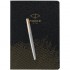 Набор Parker Jotter Stainless Steel GT из перьевой ручки и ежедневника недатированного черного цвета в Уфе