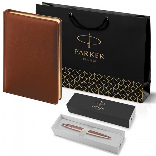 Набор Parker Jotter XL SE20 Monochrome Rose Gold из шариковой ручки и ежедневника коричневого цвета в Уфе