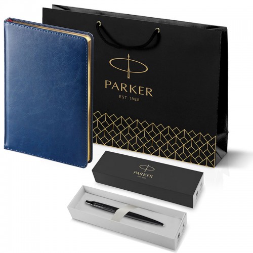 Набор Parker Jotter XL SE20 Monochrome Black из шариковой ручки и ежедневника синего цвета в Уфе