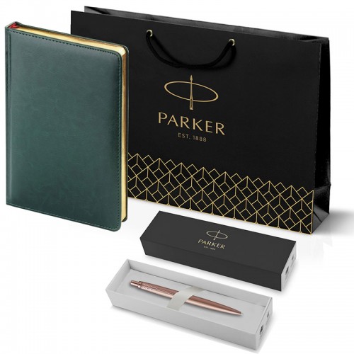 Набор Parker Jotter XL SE20 Monochrome Rose Gold из шариковой ручки и ежедневника зеленого цвета в Уфе