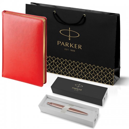 Набор Parker Jotter XL SE20 Monochrome Rose Gold из шариковой ручки и ежедневника красного цвета в Уфе