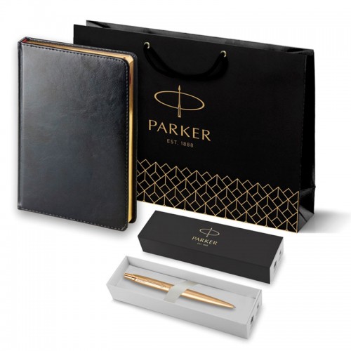 Набор Parker Jotter XL SE20 Monochrome Gold из шариковой ручки и ежедневника черного цвета в Уфе