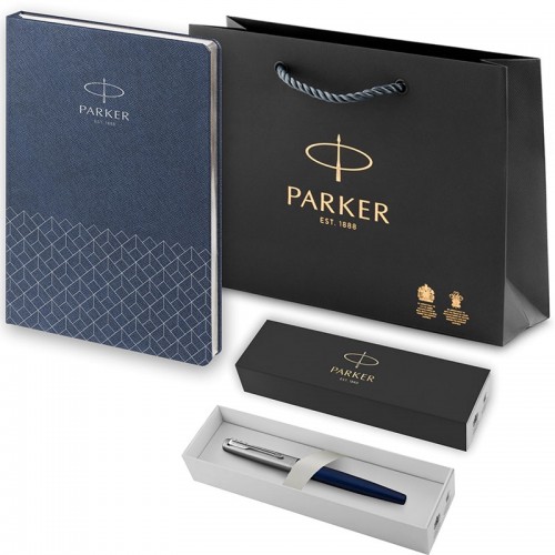Набор Parker Jotter Royal Blue CT из перьевой ручки и ежедневника недатированного синего цвета в Уфе