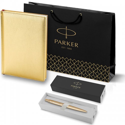 Набор Parker Jotter XL SE20 Monochrome Gold из шариковой ручки и ежедневника золотого цвета в Уфе