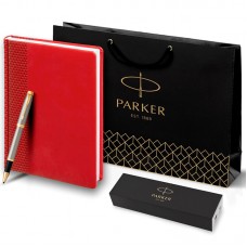Набор Parker IM Core Brushed Metal GT из ручки-роллера и ежедневника недатированного