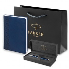 Набор Parker Sonnet Blue Lacquer CT из шариковой ручки и ежедневника недатированного